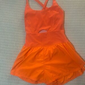 Free People Movement Orange Righteous Runsie